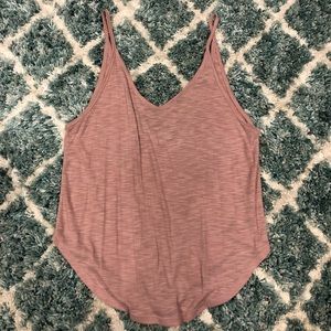 Flowy scoop back mauve tank